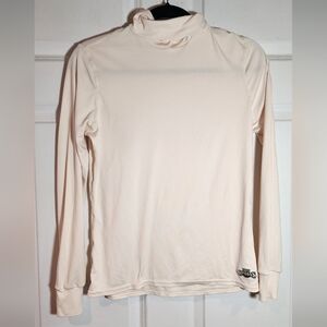 Hot Chillys Vintage Cream Long Sleeve Turtleneck Top Minor Flaw